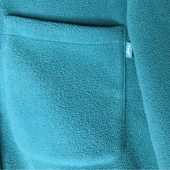 Women's XS TNA Polar Shirt Jacket Oversized Fleece Teal Button-Up Shacket Blue - Picture 3 of 12